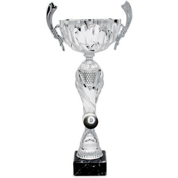 Copa plateada portadiscos vaso asas