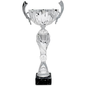 Copa plateada portadiscos vaso asas