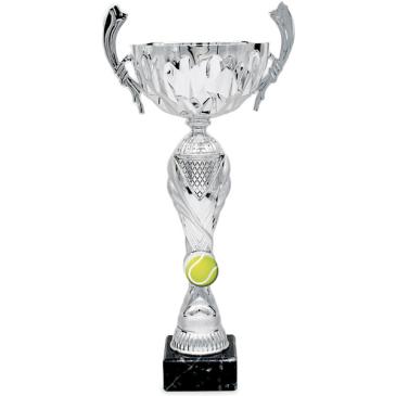 Copa plateada portadiscos vaso asas