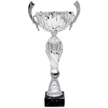 Copa plateada portadiscos vaso asas