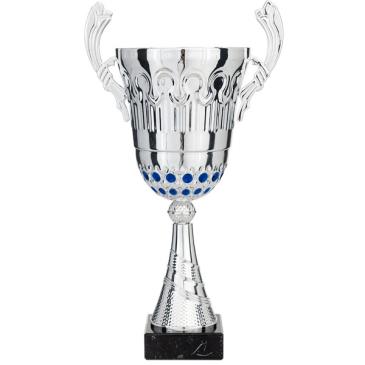 Copa bicolor plata azul con Asas