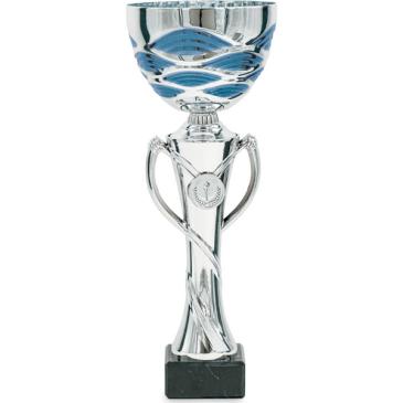 Copa bicolor plata azul