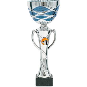 Copa bicolor plata azul