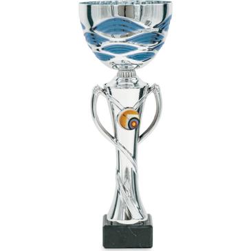Copa bicolor plata azul
