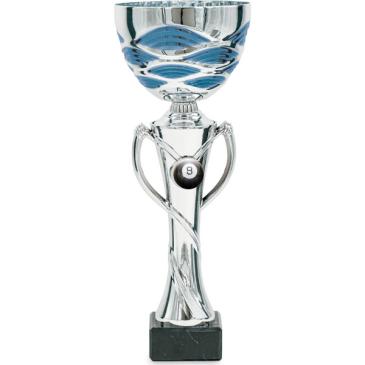 Copa bicolor plata azul