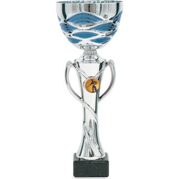Copa bicolor plata azul