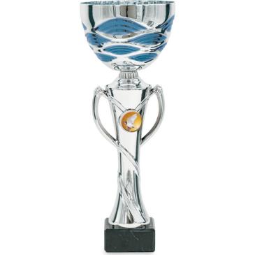 Copa bicolor plata azul