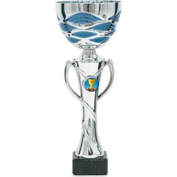 Copa bicolor plata azul