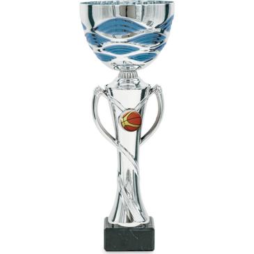 Copa bicolor plata azul