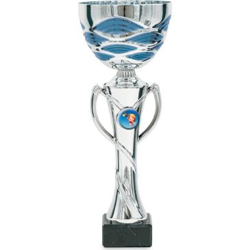 Copa bicolor plata azul