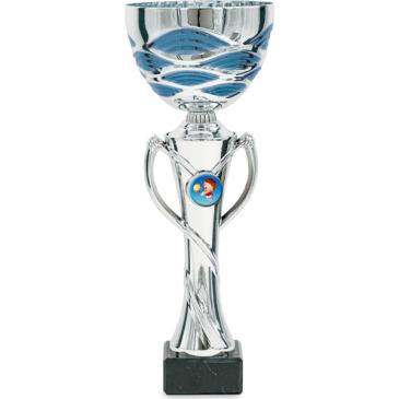 Copa bicolor plata azul