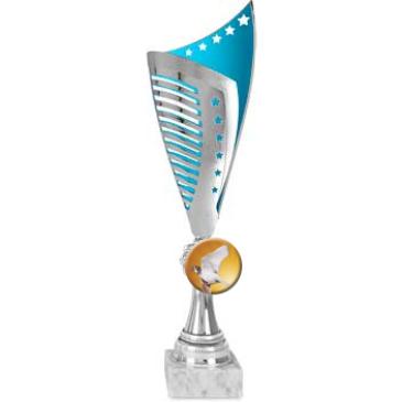 Ánfora ABS azul-plata estrellas