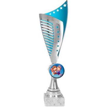 Ánfora ABS azul-plata estrellas