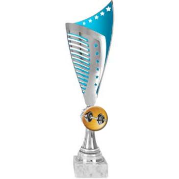 Ánfora ABS azul-plata estrellas