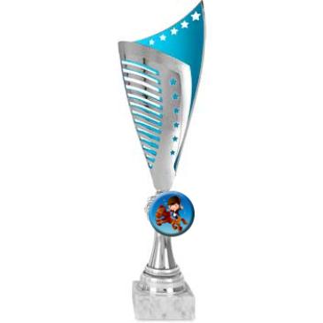 Ánfora ABS azul-plata estrellas