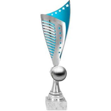 Ánfora ABS azul-plata estrellas