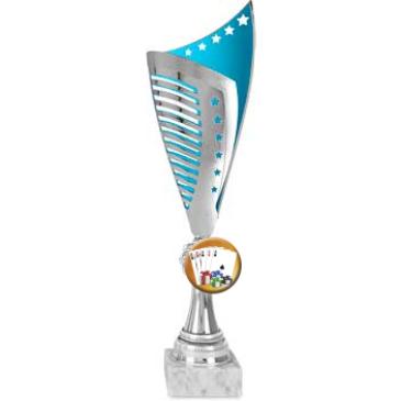 Ánfora ABS azul-plata estrellas