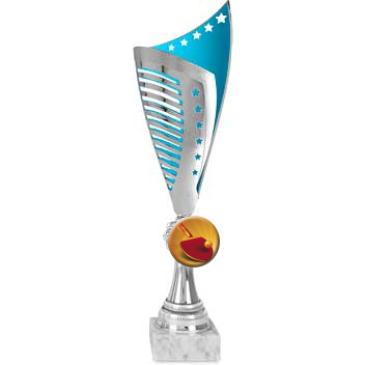Ánfora ABS azul-plata estrellas