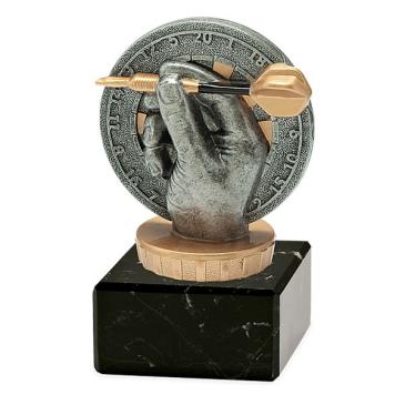 Trofeo dárdos sobre mármol
