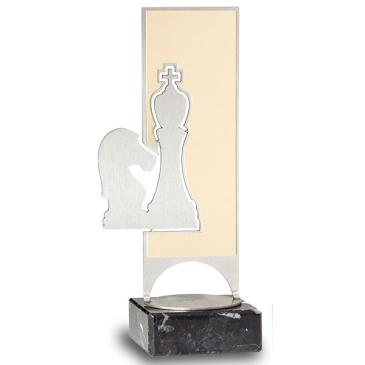 Trofeo de acero ajedrez