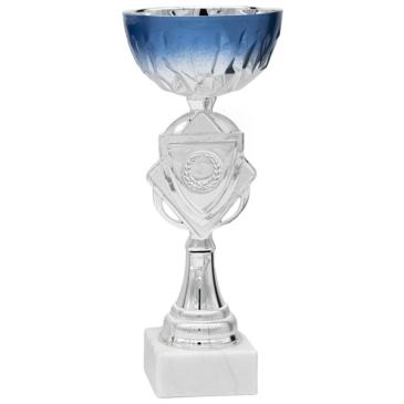 Copa bicolor plata y azul
