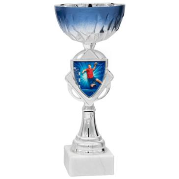 Copa bicolor plata y azul