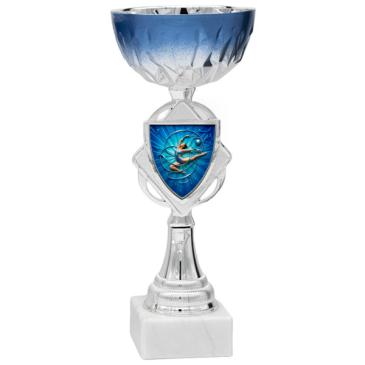 Copa bicolor plata y azul