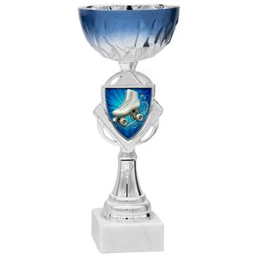 Copa bicolor plata y azul