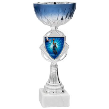 Copa bicolor plata y azul