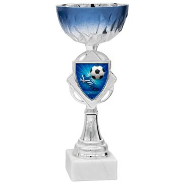 Copa bicolor plata y azul