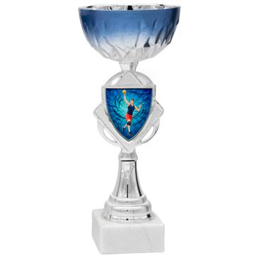 Copa bicolor plata y azul