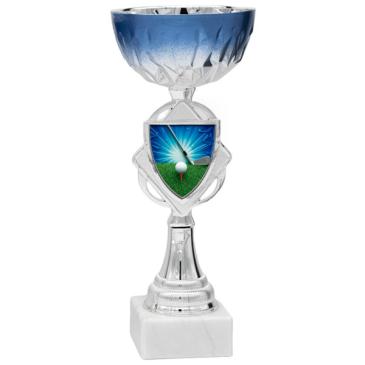 Copa bicolor plata y azul