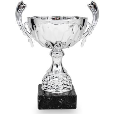 Copa plateada con asas