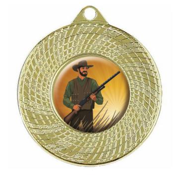 Medalla metálica con borde decorado