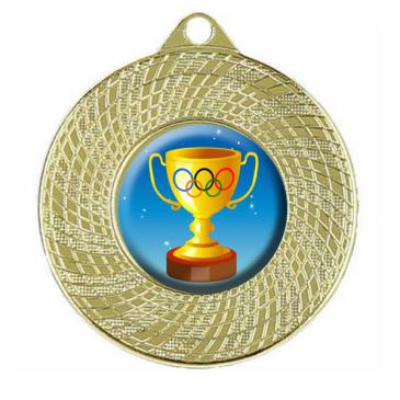 Medalla metálica con borde decorado