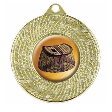 Medalla metálica con borde decorado