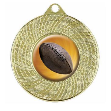 Medalla metálica con borde decorado