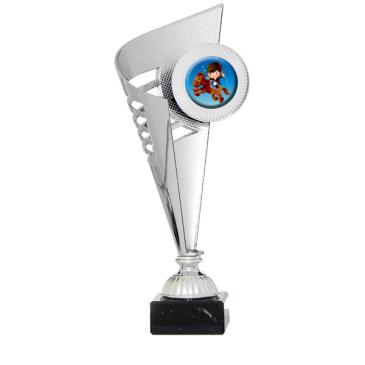 Portadiscos gigante plateado
