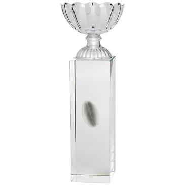 Copa de cristal con vaso en forma de pétalos