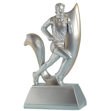 Trofeo atletismo plateado