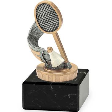 Trofeo bádminton sobre mármol