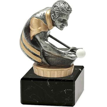 Trofeo billar sobre mármol