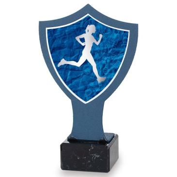 Trofeo de hierro escudo azul atletismo fem