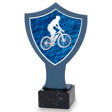 Trofeo de hierro escudo azul ciclismo