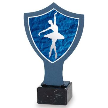 Trofeo de hierro escudo azul danza ballet