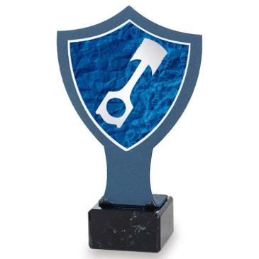 Trofeo de hierro escudo azul motor