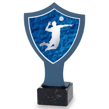 Trofeo de hierro escudo azul voley 