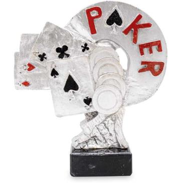 Trofeo de resina cartas poker