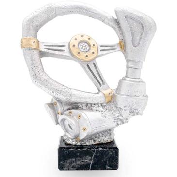 Trofeo de resina motor, volante 