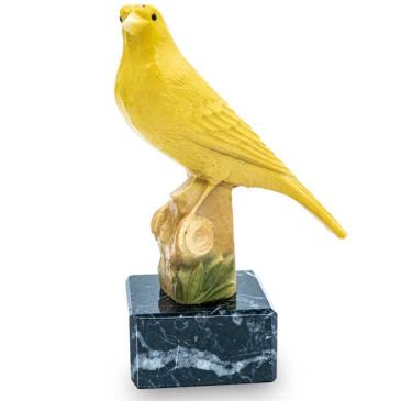 Trofeo de resina pajaro amarillo 